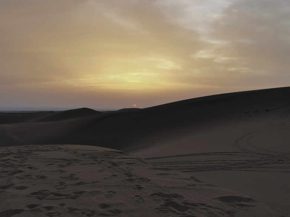 picture showing a desert sunrise